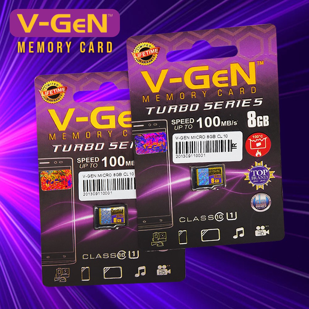 KARTU MEMORY SD 8 16 32 GBMICRO SD VGEN TURBO CLASS 10 100MB/s V GEN HIGH SPEED V-GEN MICRO SD CL10