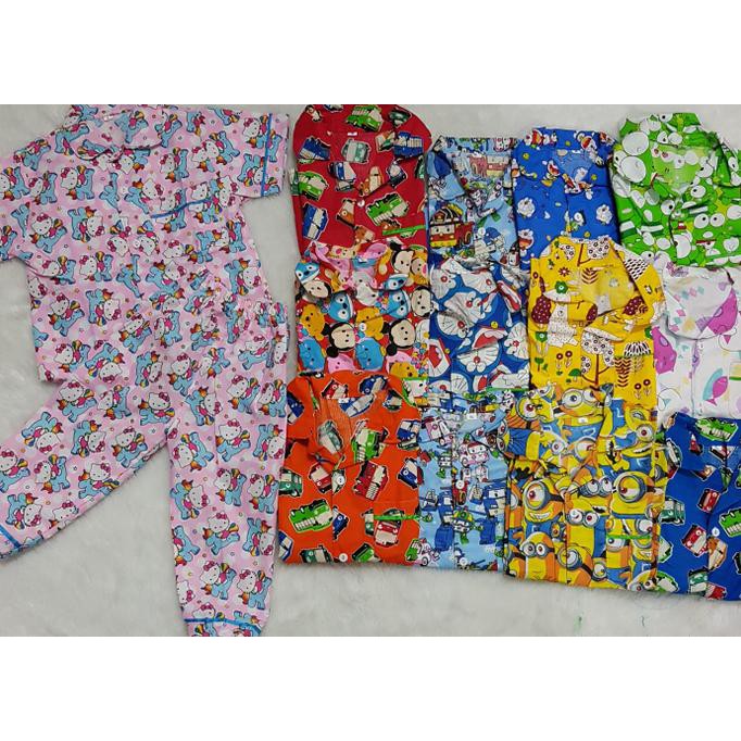 BARANG MURAH PIYAMA ANAK MURAH GROSIR / BAJU TIDUR ANAK /KONVEKSI PIYAMA ANAK MOTIF FREE ONGKIR..