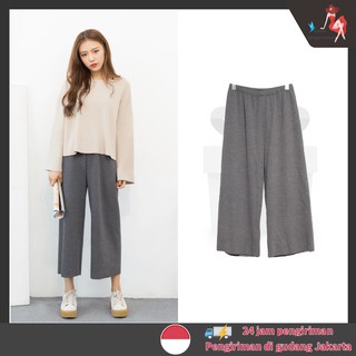 Celana Wanita Celana Korduroi Lebar Kaki Wanita Hamil Celana Lebar Kaki Longgar Lurus Korduroi Retro