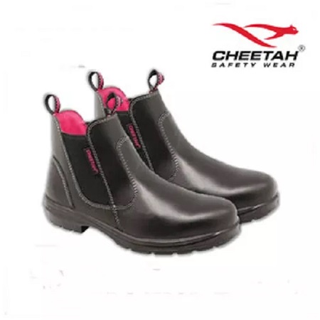 Sepatu Safety Women Cheetah 4108H FREE Semir Sepatu Kiwi Poles Warna Hitam