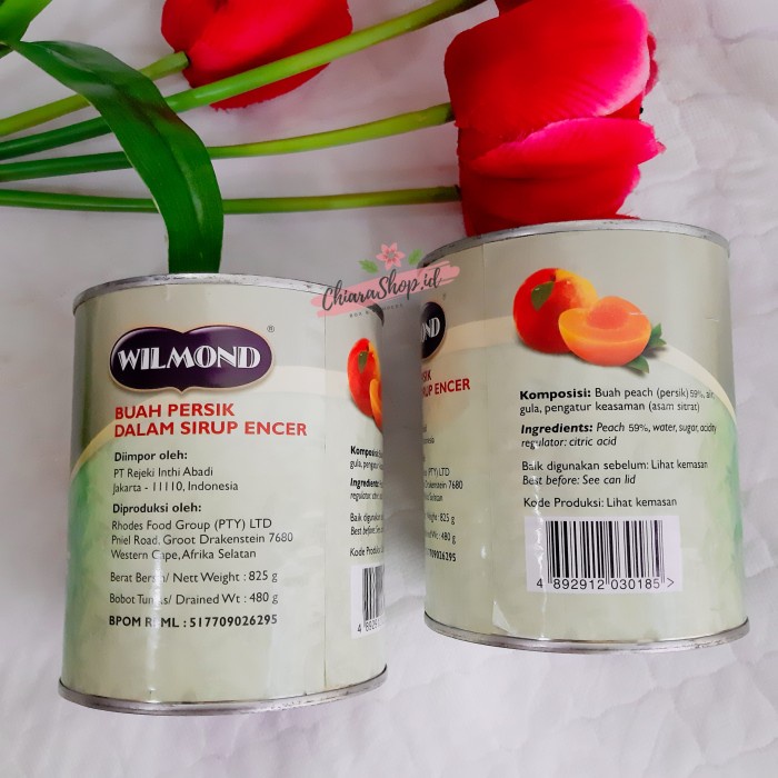 

Kalengbuah- Peach Kaleng Wilmond Afrika 825Gr / Wilmond Peach Kaleng / Buah Kaleng -Buah-Kaleng.