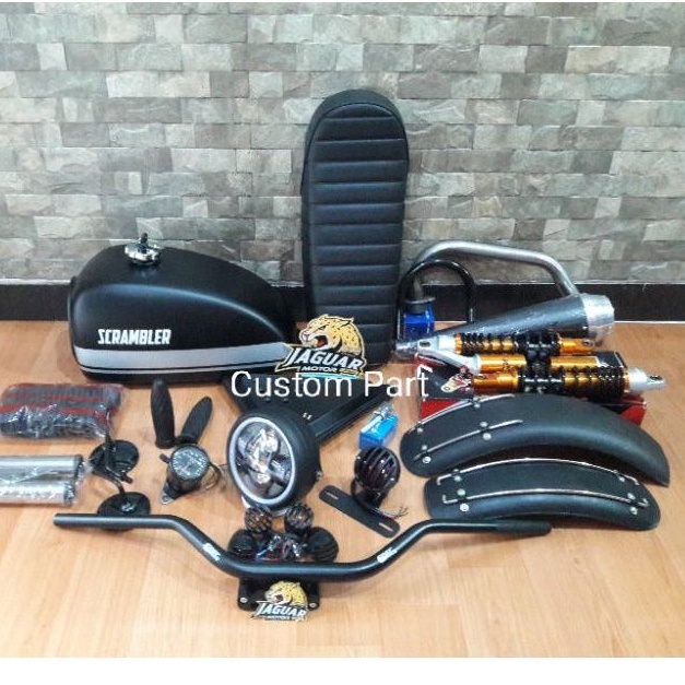 Paket Lengkap Body Custom Japstyle Bratstyle Scrambler Glpro Megapro Tiger Old Thunder 125