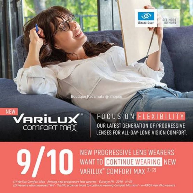 Lensa Progressive Essilor Blue Capture Varilux Comfort Max
