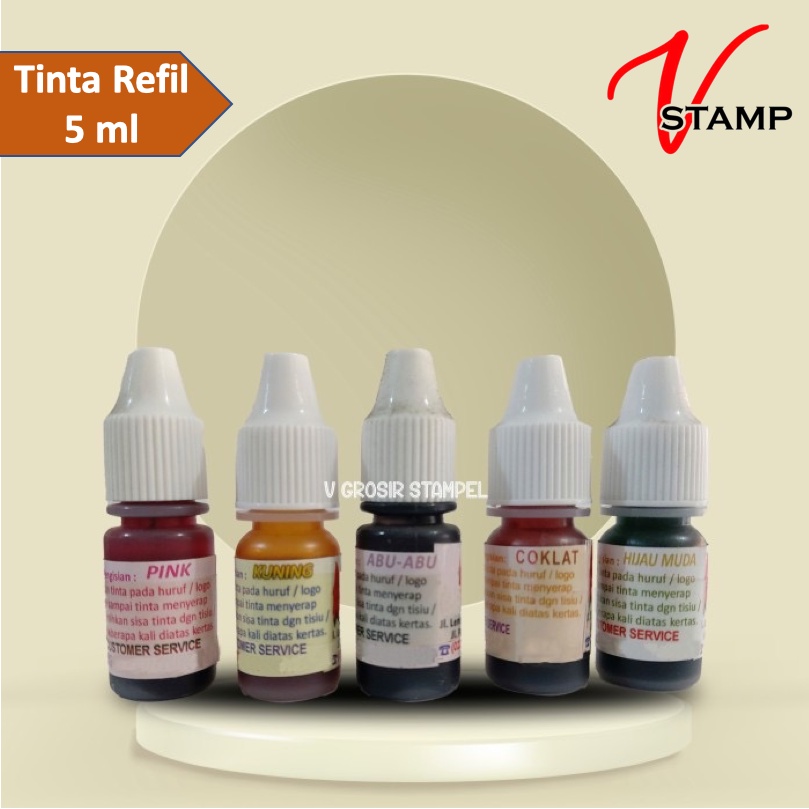 

Tinta Refil Stempel Flash / Warna / Otomatis / Tinta Isi Ulang Stampel 5 ml