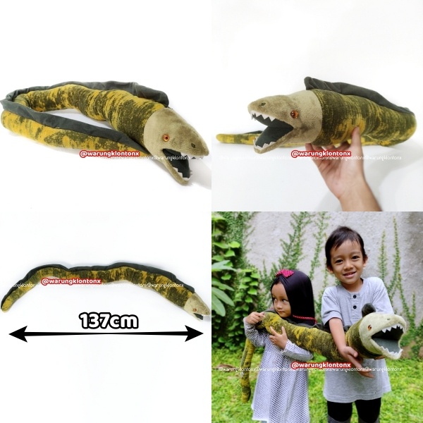 Boneka Belut Listrik Big 54" electric eel Plush Toys Kualitas Export