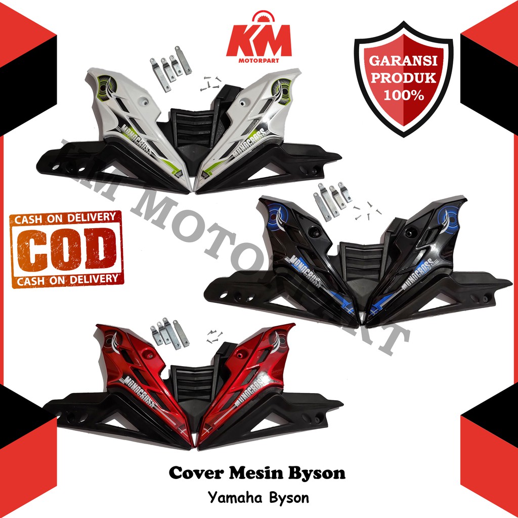 Tutup Engine Byson Cover Mesin Yamaha Byson Merah Hitam Putih Model Transformer