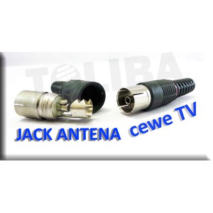 jack antena tv plastik female / jack tv plastik / colokan antena tv