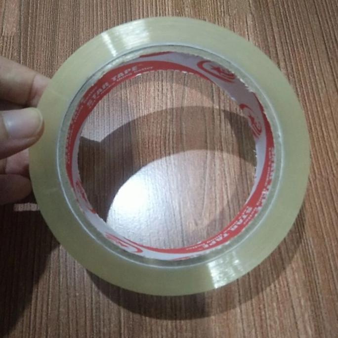 

Selotip solatip lakban bening lem kualitas bagus 24mm 72 yard