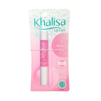 Khalisa Lip Care Pink Bubble Gum Vitamin E Lipgloss Kalisa Lipcare Lip Gloss kalisha Pelembut Pelembab Bibir Warna Pink