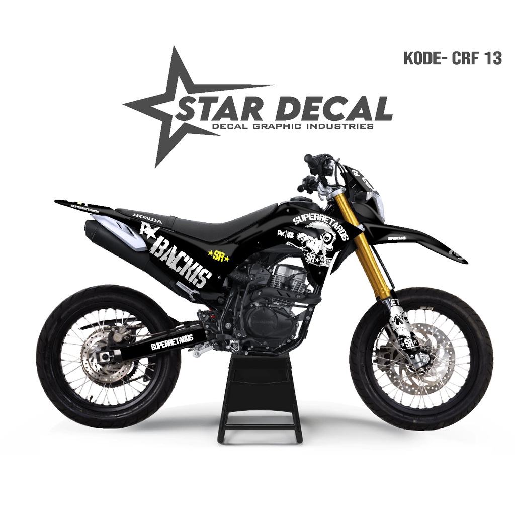 Sticker Decal CRF 150 L full body Hitam TENGKORAK BACKIS