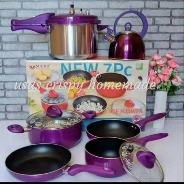 Set panci teflon teko presto supra ungu kualitas sangat bagus