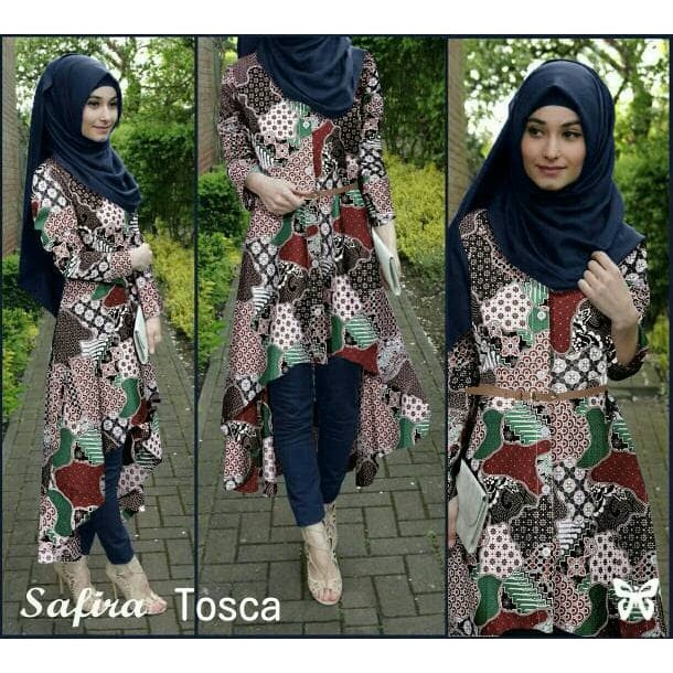 Setelan / Pakaian /Baju Wanita Muslim Safira Batik