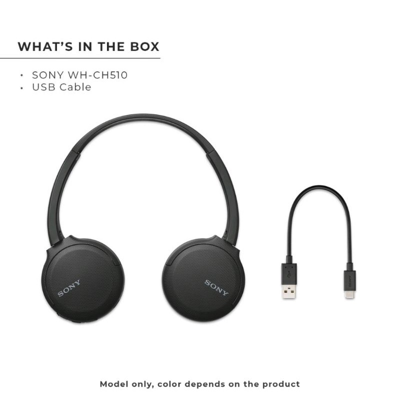 HEADSET SONY WH-CH510 HEADSET WIRELESS BLUETOOTH BATTERY UP TO 35H - BLACK SONY