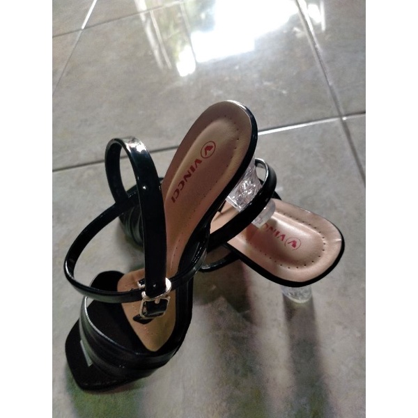 Sandal Wanita Hells Tumit Kaca