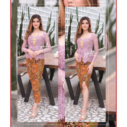 (BACA DESKRIPSI) Kebaya Bali Semi Italy Lilac | Kebaya Lilac Wisuda Kondangan