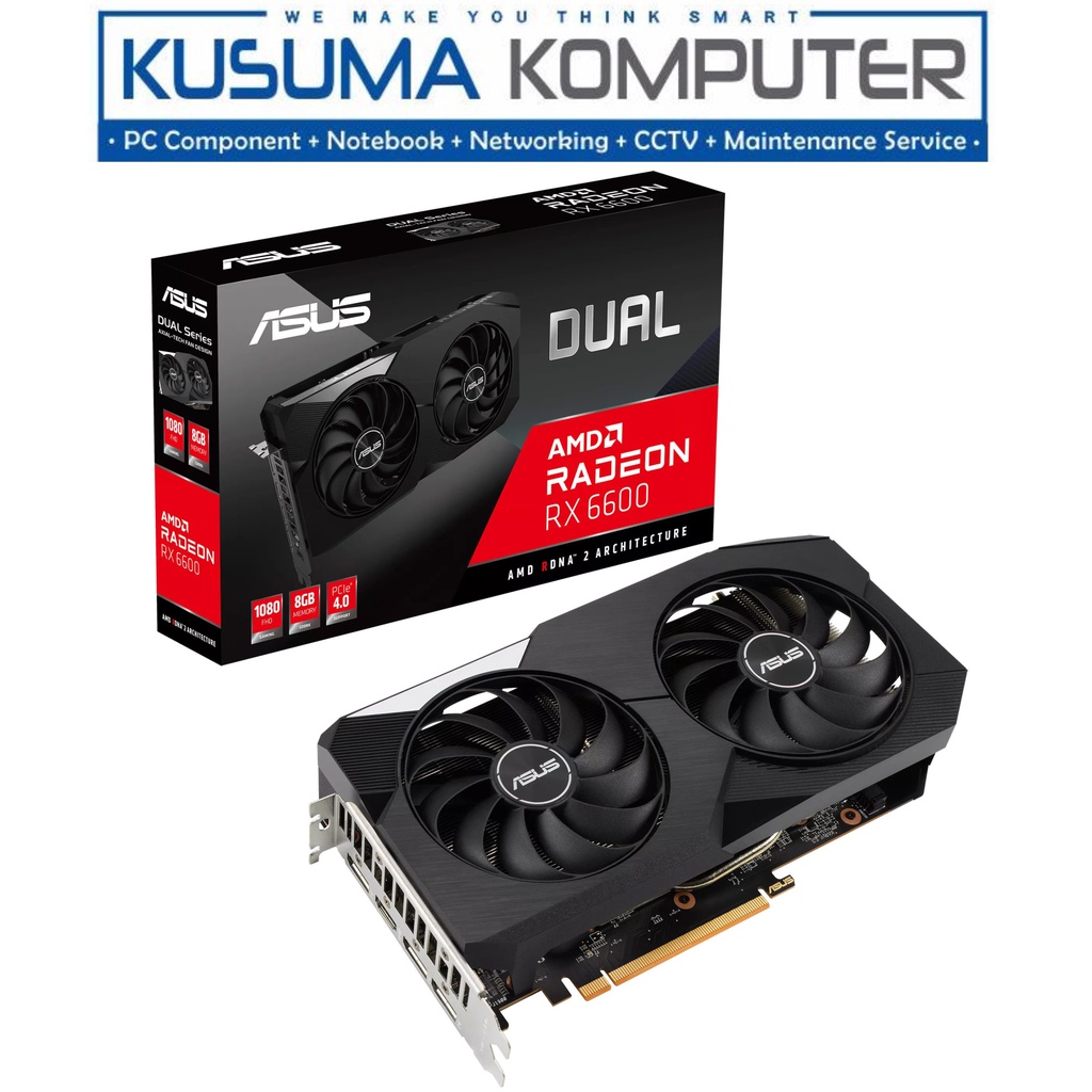 ASUS Dual AMD Radeon RX 6600 8GB GDDR6