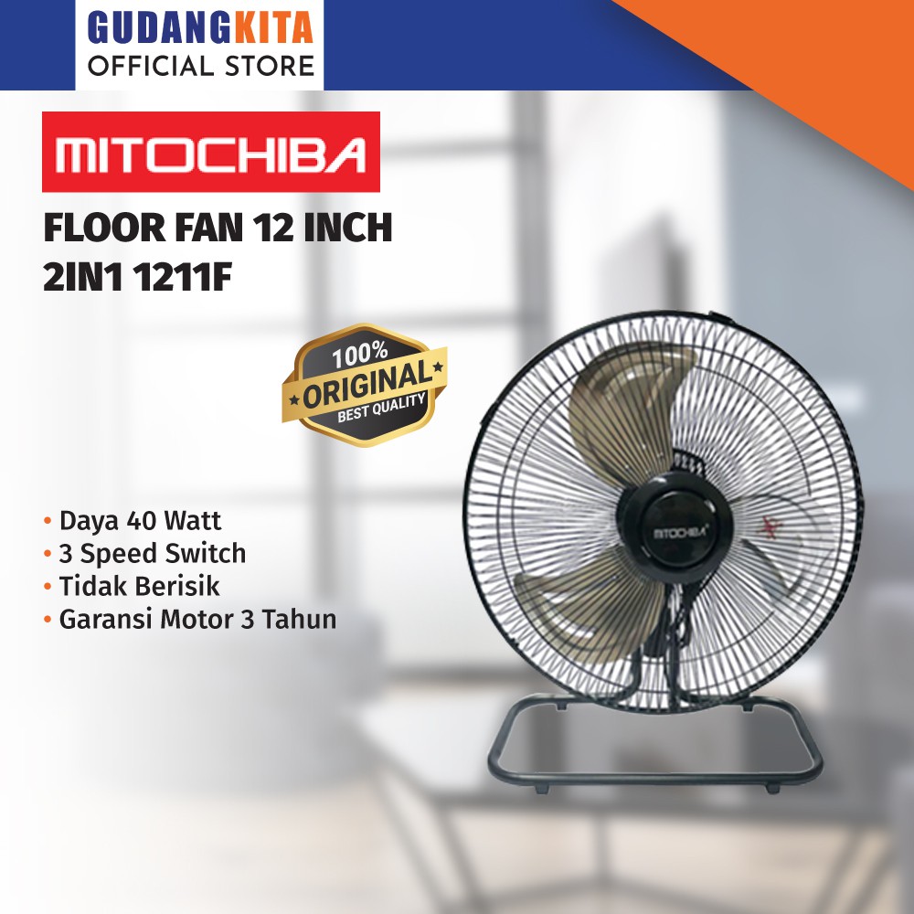 Mitochiba 1211f Floor Fan 12 Inch 2in1 Shopee Indonesia