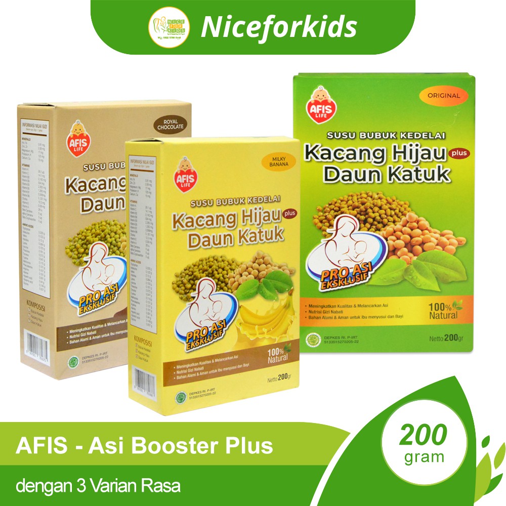 AFIS - Asi Booster / Susu Penambah Asi Bubuk Kedelai + Kacang Hijau dan Ekstrak Daun Katuk