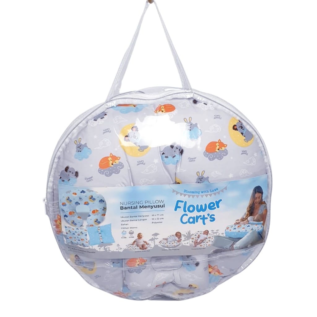 Flower Cart's Nursing Pillow Bantal Menyusui + Free Bantal Lengan Peang Koala Series - FL 1168 - 1169