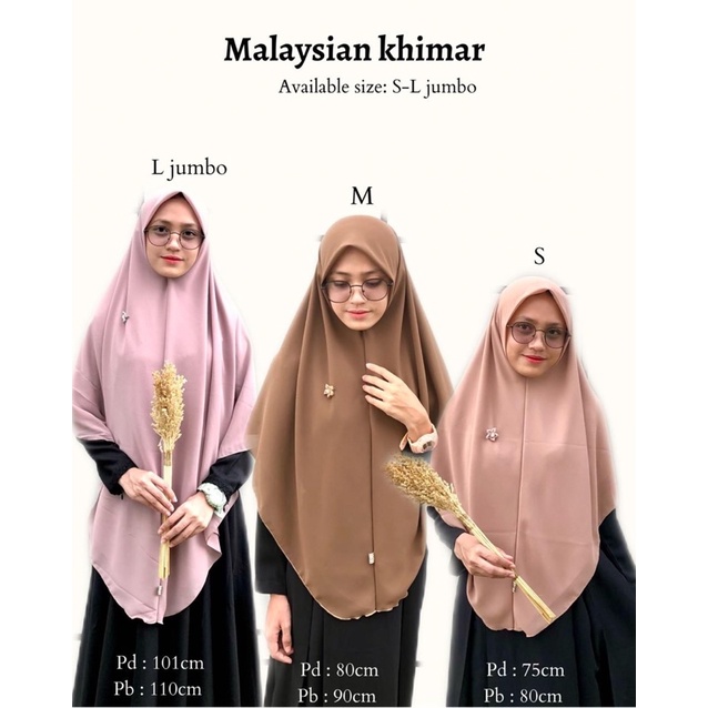 MALAYSIAN KHIMAR SIZE M BAHAN BABYDOLL ARMANY
