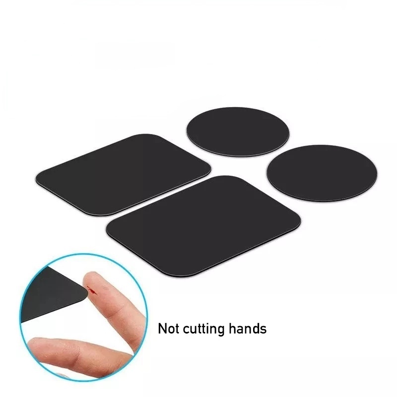 5Pcs Black Matte Phone Magnetic Metal Disc Plate / Car Phone Holder With Adhesive