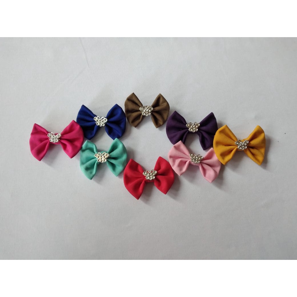 Bros Pita Mini manik kupu-kupu 3x4 CM Bross Dada Pita Mini / Souvenir / Bros Bow Mini Murah Aplikasi Pita