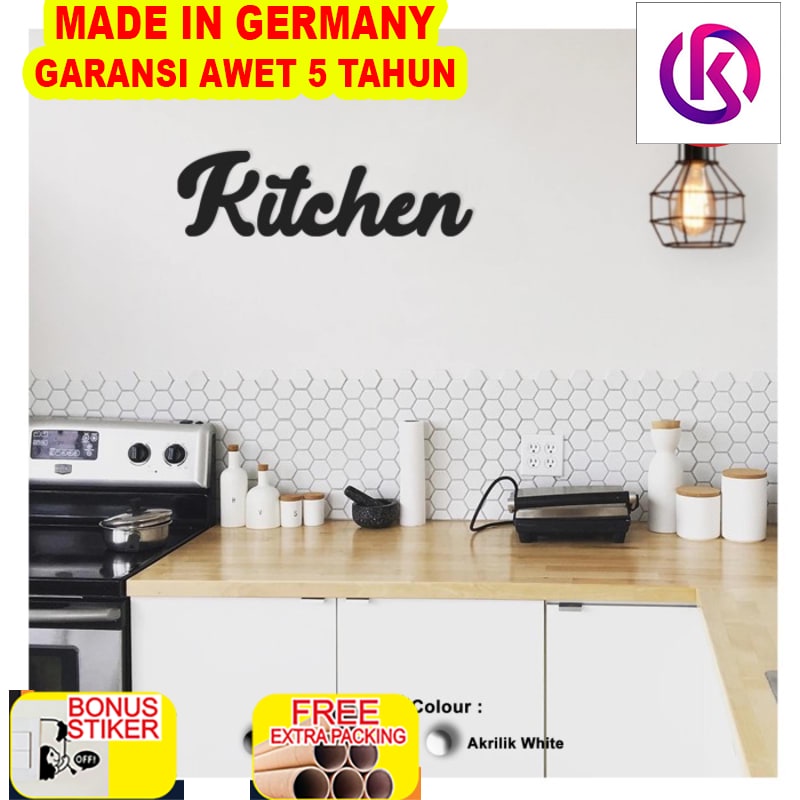 

Grosir Hiasan Dinding AKRILIK - KITCHEN - Wall Decor Letter Sign 58 x 17