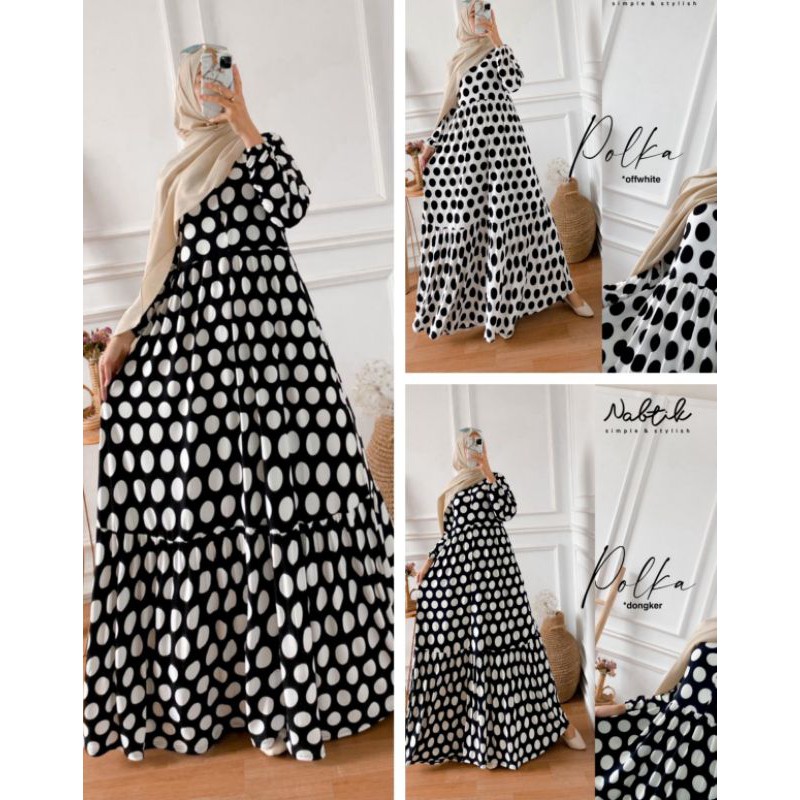 POLKA DRESS//AQILA DRESS ORI BY NABTIK