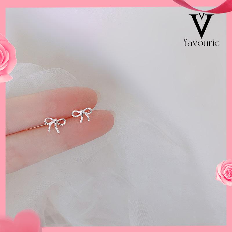 [COD]S925 Silver Stud Earrings untuk Siswa Perempuan Anting Desain Kecil Serbaguna Sederhana-FA