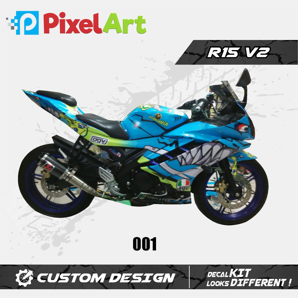 STICKER DECAL MOTOR YAMAHA R15 V2 V3 FULL BODY PREMIUM 