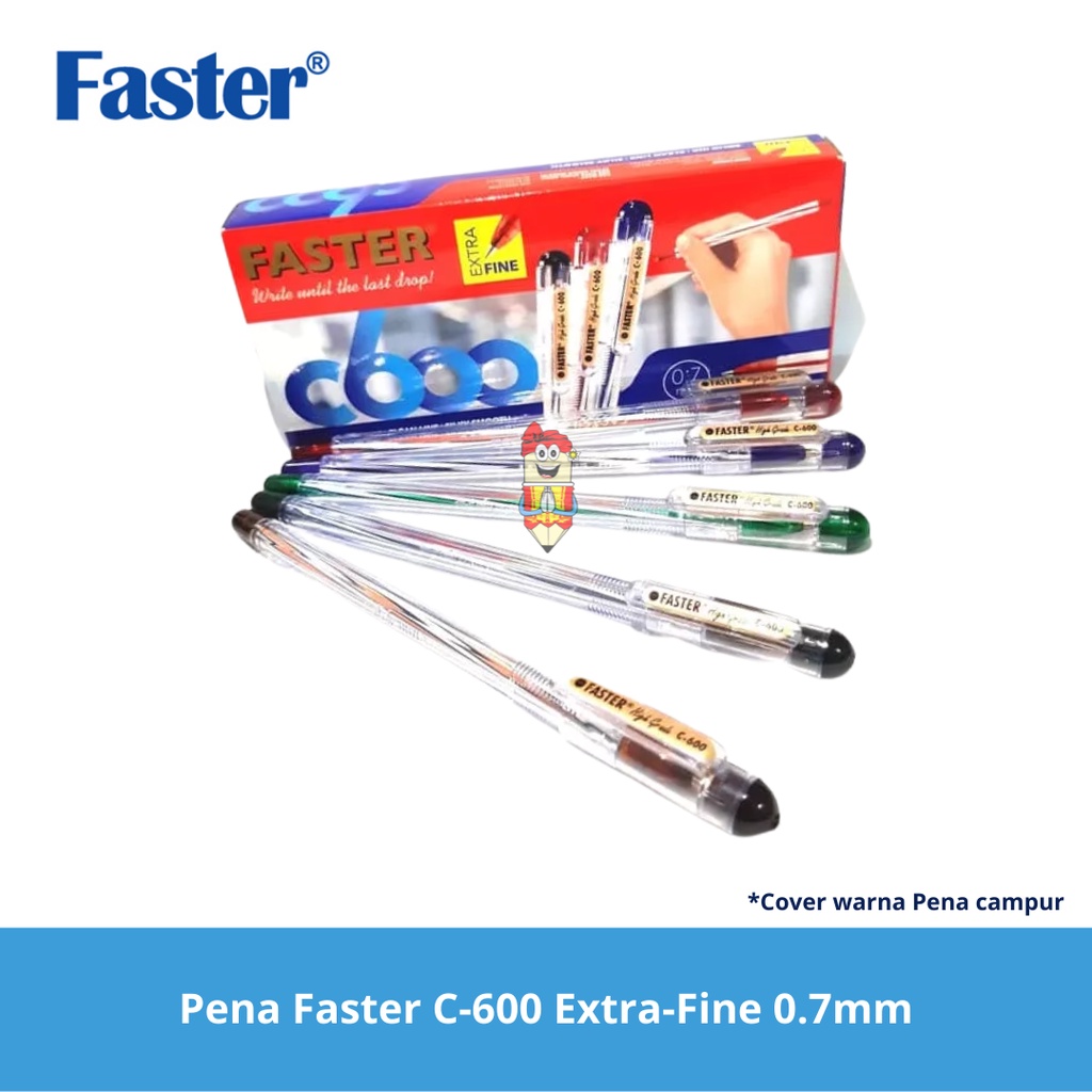 

Pena / Pulpen Faster C600 Black 0.7mm extra fine