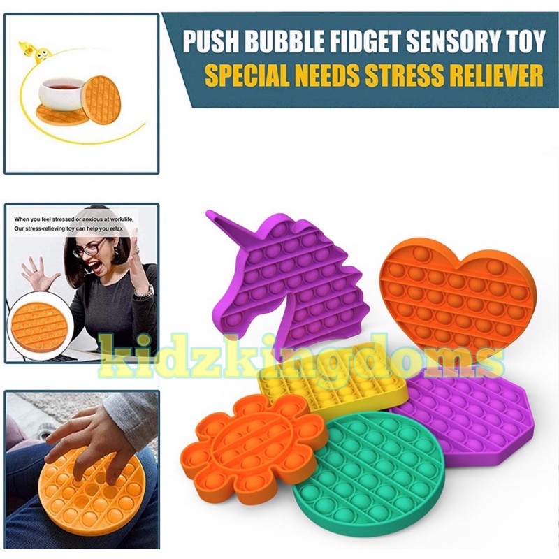 Mainan Edukasi Anak Fidget Pop It Bubble Penghilang Stress - Mainan Anak dan Penghilang Stress