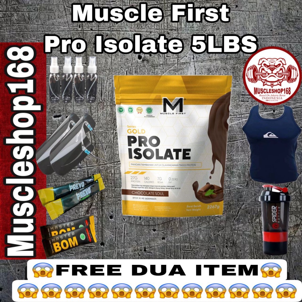 M1 muscle first Whey protein Gold pro isolate 5lbs 5 lb LBS BPOM