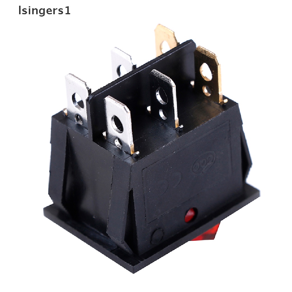 (lsingers1) Saklar rocker on / off 6 pin 250V / 15A 125V / 20A Dengan Lampu Merah / Hijau