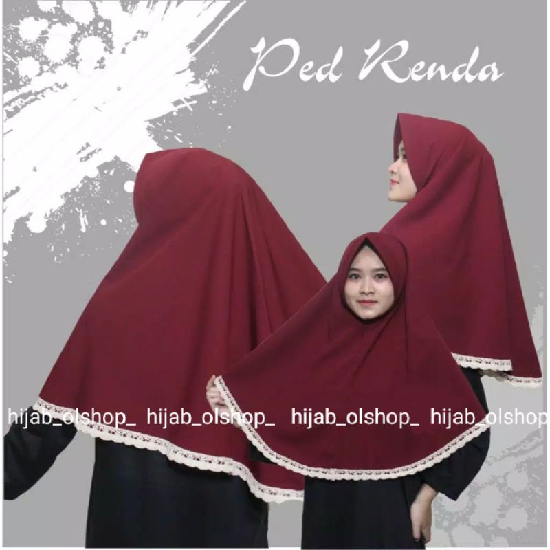 HIJAB RENDA PET POLOS WOLFIS/ KERUDUNG RENDA PET SIMPLE