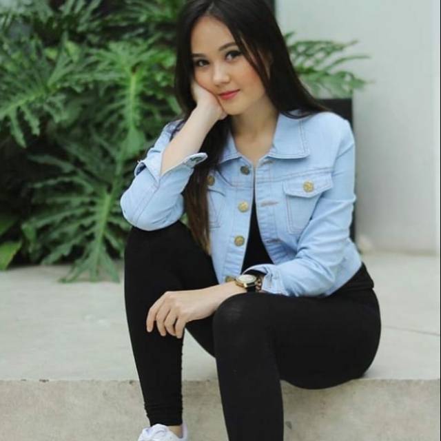 jaket jeans light blue