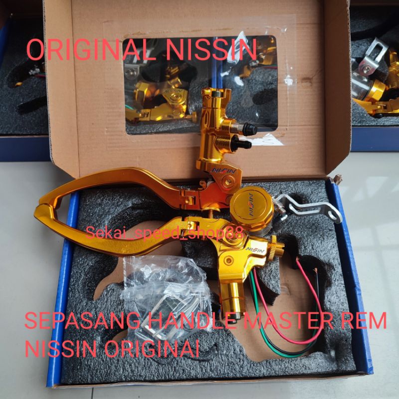 Master rem handle master  rem nissin thailand full gold cnc plus tabung minyak KLX -Ninja- Satria- s