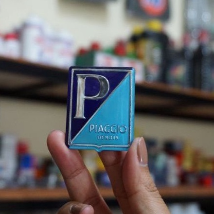 Emblem Logo Hidung Vespa VBB Super 66 P Coret Original Impor