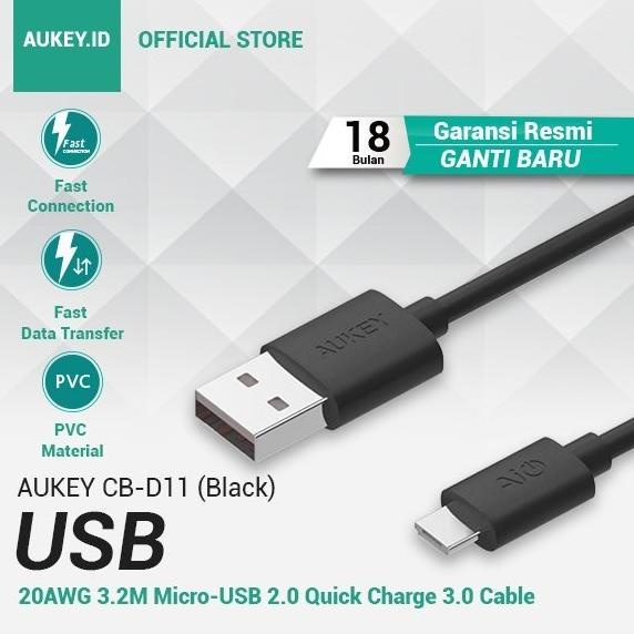 Aukey CBD11 Micro USB 3 Meter Hitam