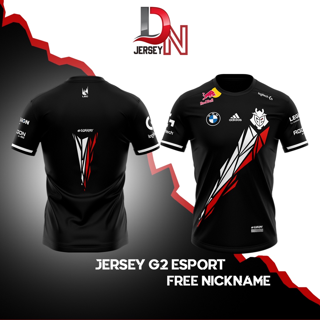 JERSEY G2 E SPORT 2022 GAME DOTA 2 WILDRIFT LOL CSGO (Free Request Nickname)