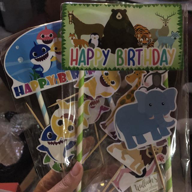 Hiasan Kue Cake Topper Birthday C1 Animal Isi 7