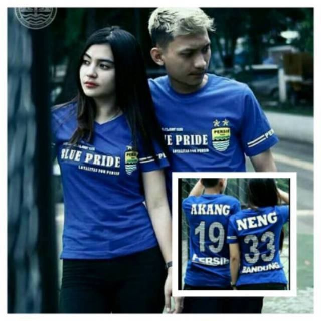 Kaos couple persib bandung/baju akang neng persib fride