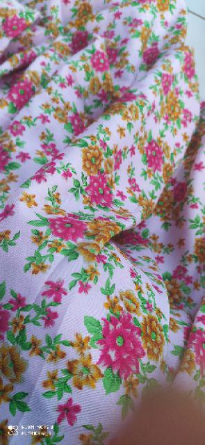 Kain Sanwos Motif Bunga Azalea Series / Kain Tissue / Kain Tisu / Bahan Gamis