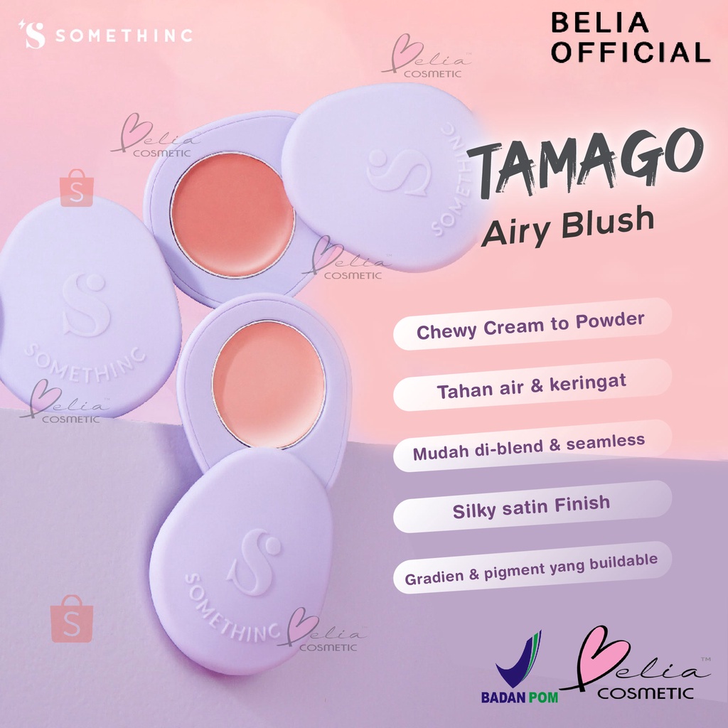 ❤ BELIA ❤ SOMETHINC TAMAGO Airy Blush | Blush On Wajah | Make Up | BPOM