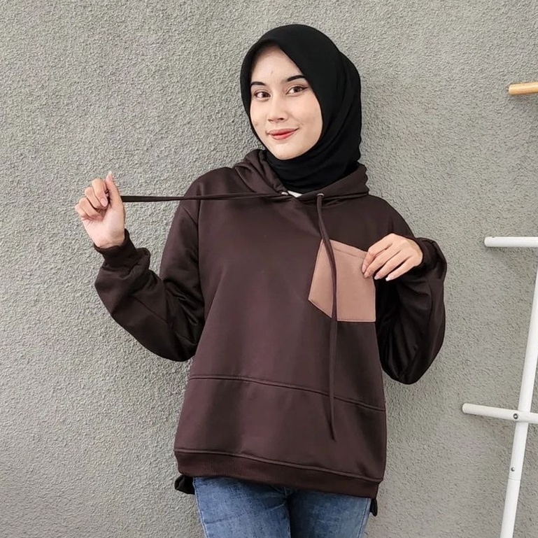 Pro.Coll - Mocha Pocki Hoodie - Jaket Hoodie Unisex Kekinian