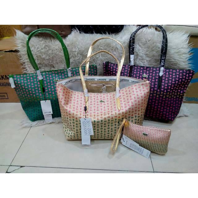 TAS LACOSTE CROCODILE SET POUCH