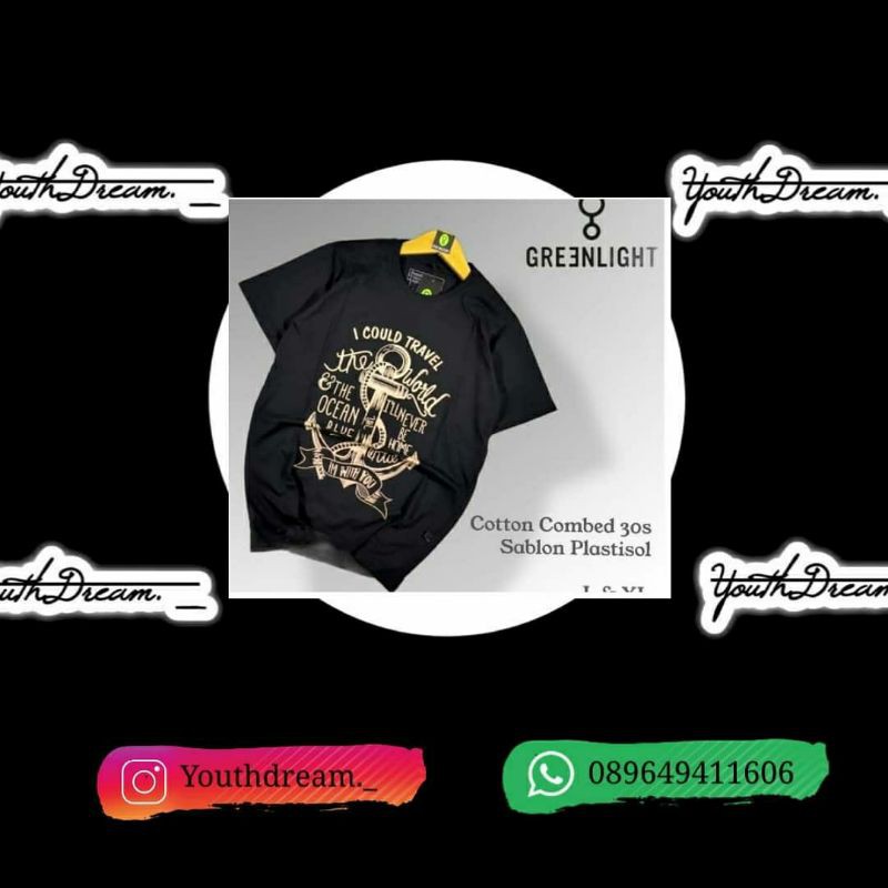 Greenlight - Kaos Distro BM Ori cotton combed 30s