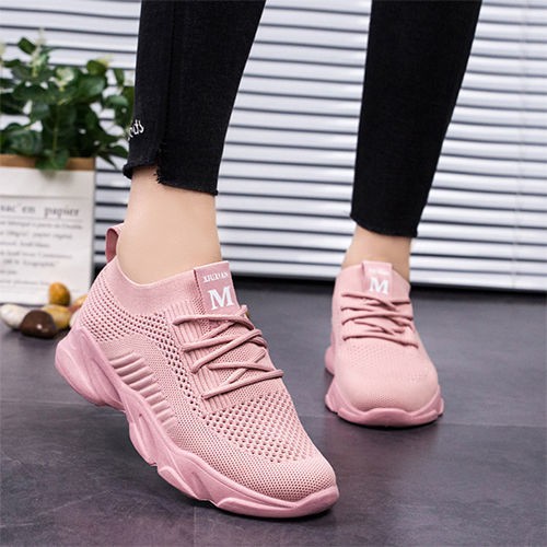 Sepatu wanita tidak licin sneakers 2022 Sepatu olahraga rajutan terbang sports shoes