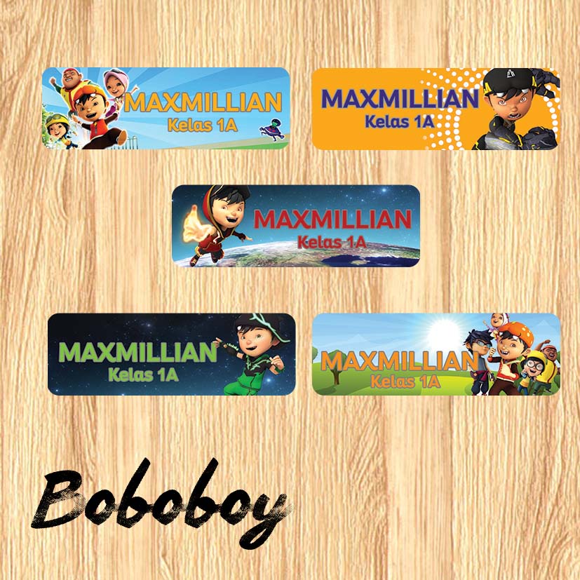 

STIKER LABEL NAMA BOBOBOI