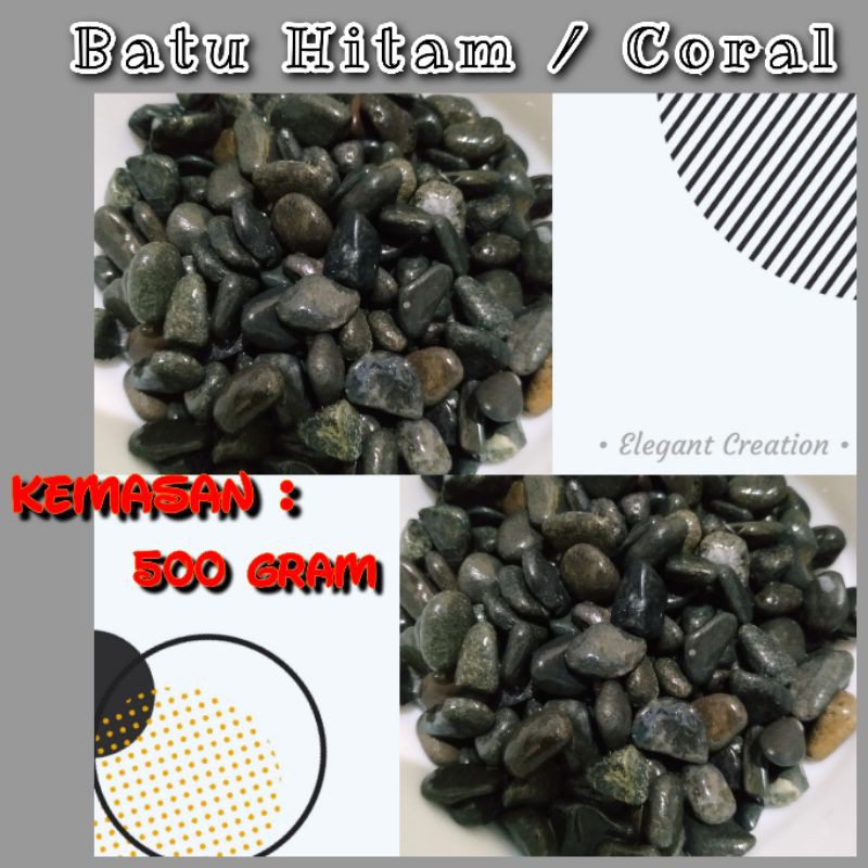 Batu Hias Alor Hitam / BatuHitam / Batu untuk Aquarium Terrarium dan Tanaman.